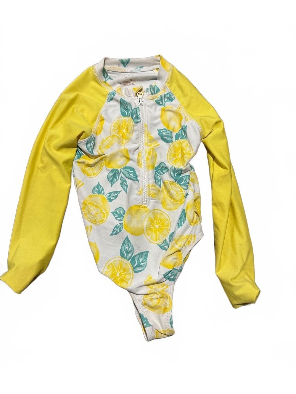 Tommy bahama Toddler Lemon Print Rash Guard Swimsuit Size 7